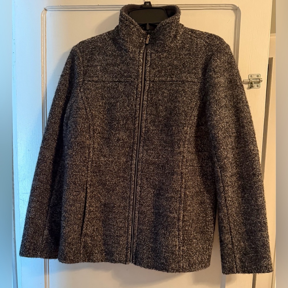 Lands' End Women’s charcoal wool blend Jacket